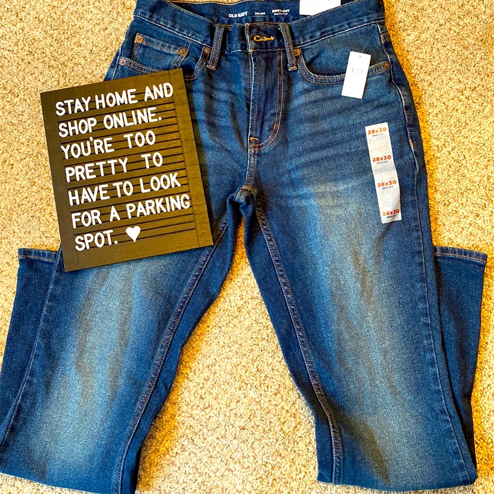 NWT 28x30 boot-cut jeans